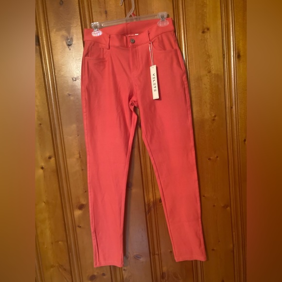 Yelete Denim - Says Size Large but fits like a Medium Women’s YELETE jeggings pants Coral color
